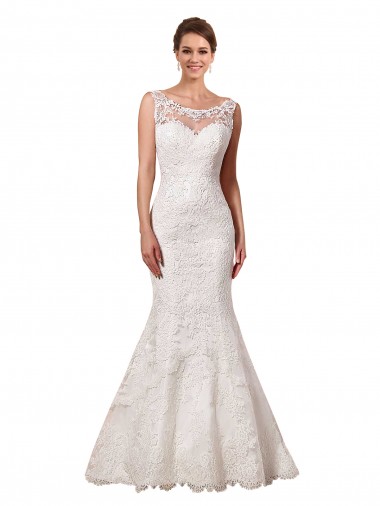 Shop Bateau Illusion Sweetheart Lace Wedding Dress Canada