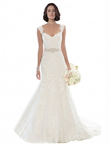 Shop Off the Shoulder Mermaid Lace Beach Wedding Dress with Beaded Belt Canada