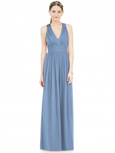 Shop Sleeveless Cross Strap Back Chiffon Bridesmaid Dress Canada