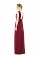 Low Square Back Sleeveless Shirred Skirt Bridesmaid Dress