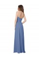 Strapless Long Chiffon Bridesmaid Dress with Front Slit