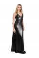 Full Length A-Line Formal Sequin Bridesmaid Dress / Prom Dress with Spaghetti Straps V-Neckline