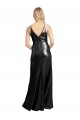 Full Length A-Line Formal Sequin Bridesmaid Dress / Prom Dress with Spaghetti Straps V-Neckline