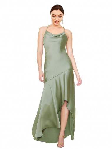 Shop Formal Silky Satin Bridesmaid Dress / Prom Dress with Bias Cut Skirt Canada