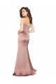 Floor Length Formal Silky Satin Bridesmaid Dress / Prom Dress with Front Skirt Slit