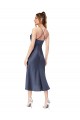 High Low Formal Silky Satin Cowl Neck Cocktail Midi Bridesmaid Dress / Prom Dress