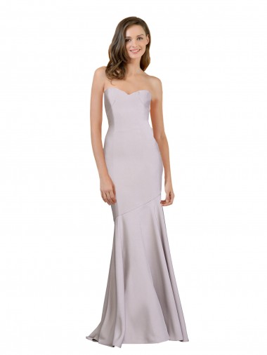 Shop Crepe Mermaid Bridesmaid Dress / Prom Dress with Low Back Canada