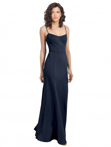 Shop Fit and Flare Scoop Neck Long Sleeveless Stretch Formal Crepe Bridesmaid Dress / Prom Dress Canada