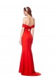 Cross Front and Back Bardot Sleeveless Formal Crepe Maxi Bridesmaid Dress / Prom Dress