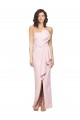 Strapless Long Full Length Ruffles Low Back Formal Crepe Bridesmaid Dress / Prom Dress