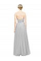 Long Twisted Sweetheart Neckline Tulle Bridesmaid Dress