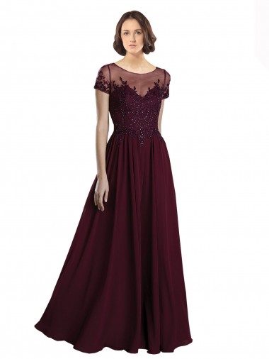 Shop Full Length Beaded and Embroidered Tulle Bodice Long Chiffon Bridesmaid Dress Canada