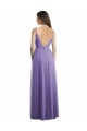 Sweetheart Deep V-Back Tulle Bridesmaid Dress with Draped Bodice