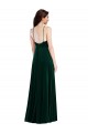 Velvet Halter Maxi Bridesmaid Dress / Prom Dress with Front Slit