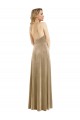 High Neck Halter Open Back Long Velvet Maxi Bridesmaid Dress / Prom Dress