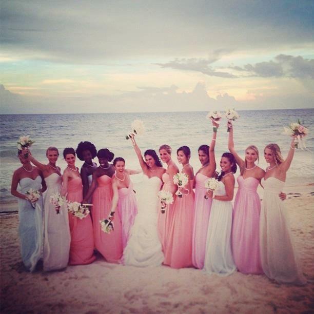 Twisted Strapless Sweetheart Neckline Long Chiffon Bridesmaid Dress